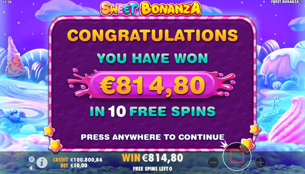 Tatlı Bonanza - slot değerlendirmesi ve en iyi bonus